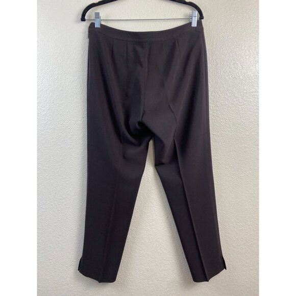 St. John Brown Trouser Pants Womens 8 Office Career Formal Minimalist Straight - Picture 12 of 12